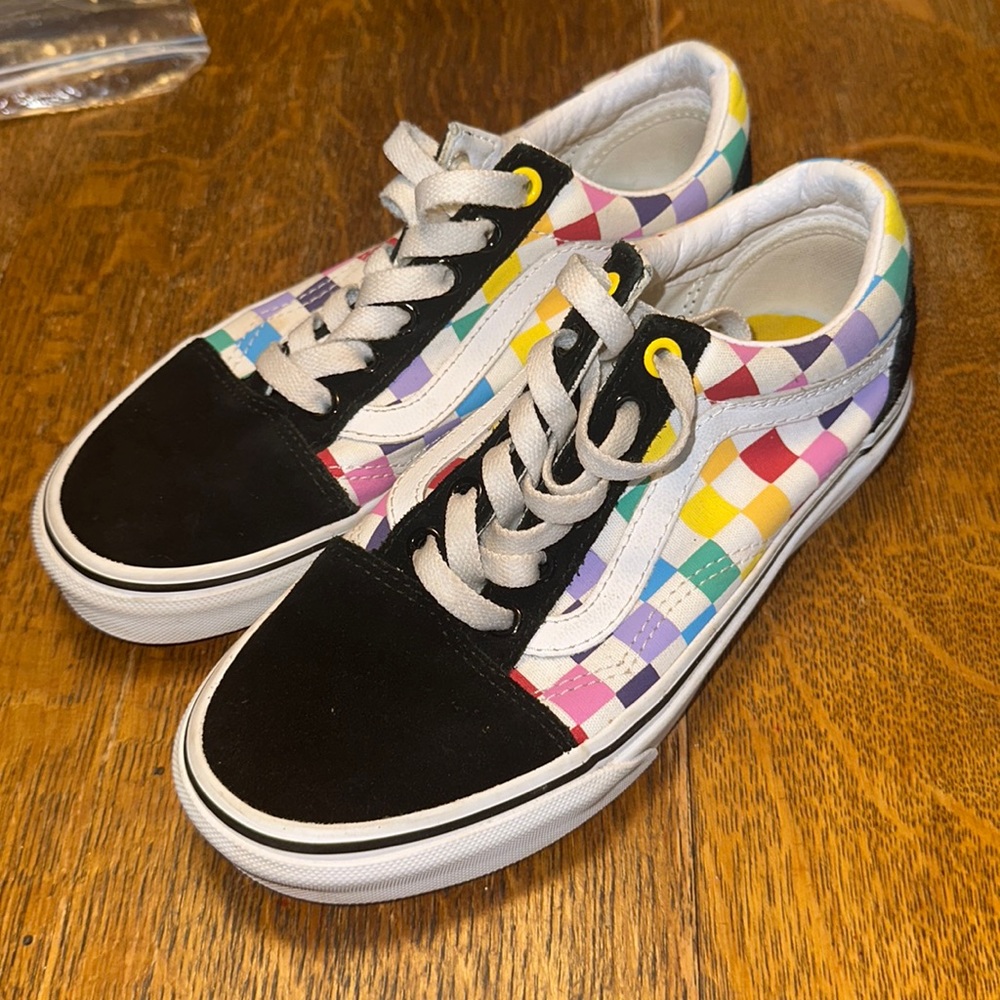 Vans Old Skool "Rainbow Checkered" sneakers M4 W5.5